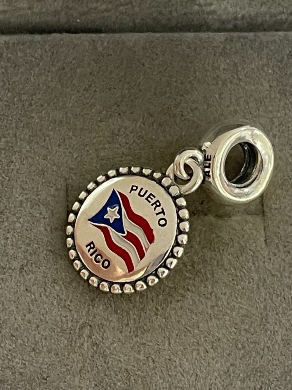 Pandora Puerto Rico Flag Dangle Charm - Picture 3 of 4